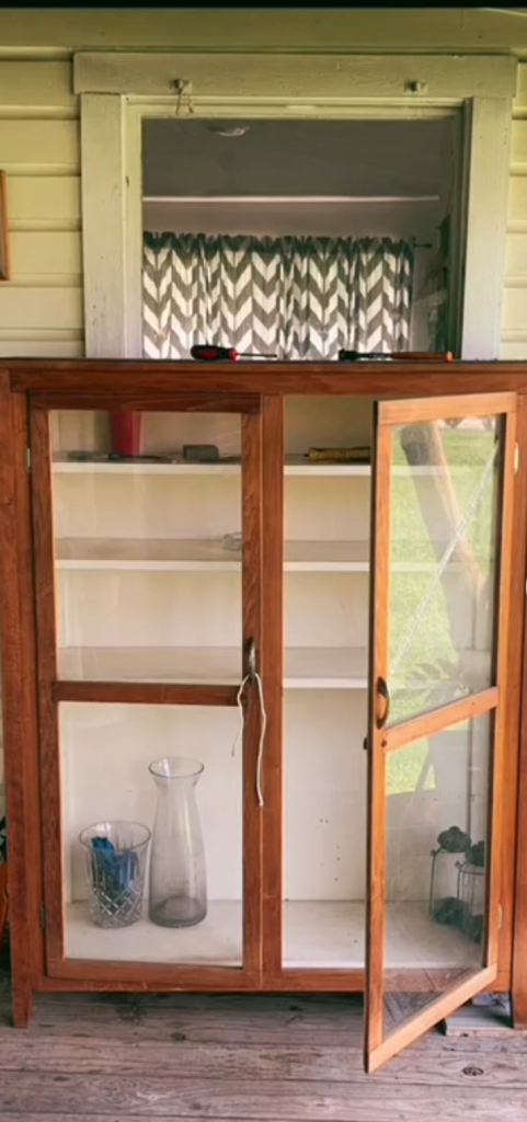 Cabinet before paint. Painting project. DIY 