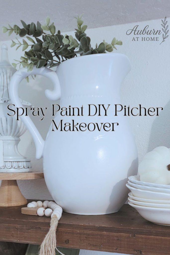 DIY spray paint on farmhouse pitcher