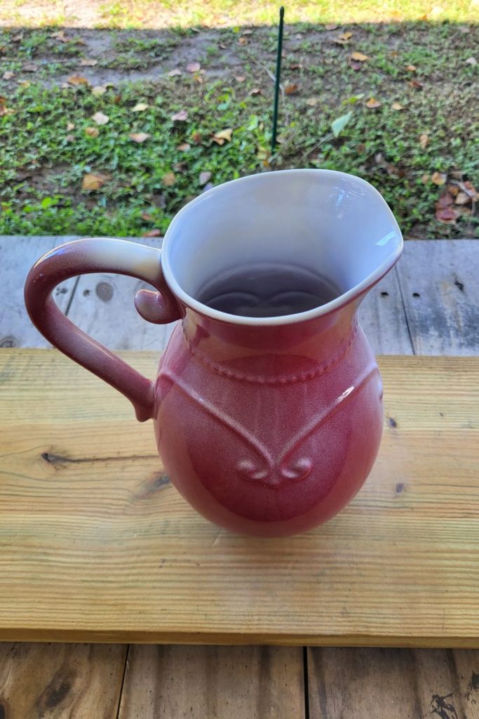 Pitcher makeover. Updating to farmhouse white