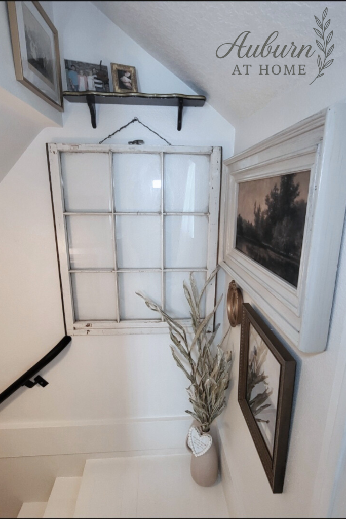 DIY paint for staircase. Vintage farmhouse decor