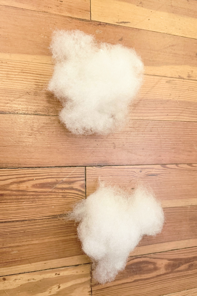 Polyfil used for creating a fuller and lush Christmas tree.